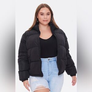 Forever 21 Black Quilted Puffer Jacket